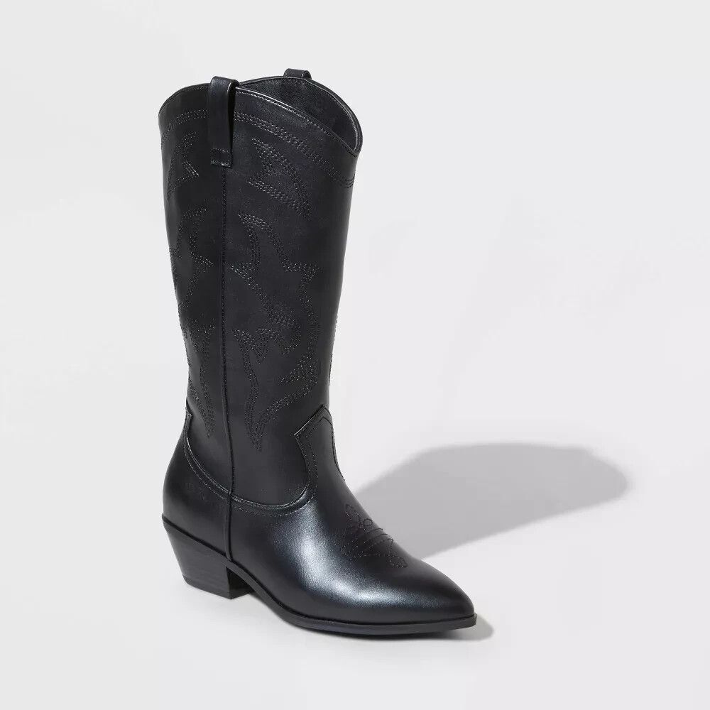 Wild Fable Brynley Black Western Boots - Cowboy Cowgirl - Womens 7.5 - NEW